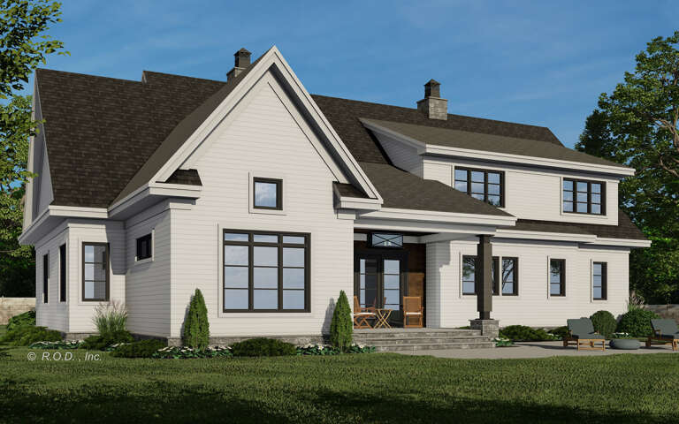 Craftsman Plan: 3,295 Square Feet, 5 Bedrooms, 4.5 Bathrooms - 098-00407