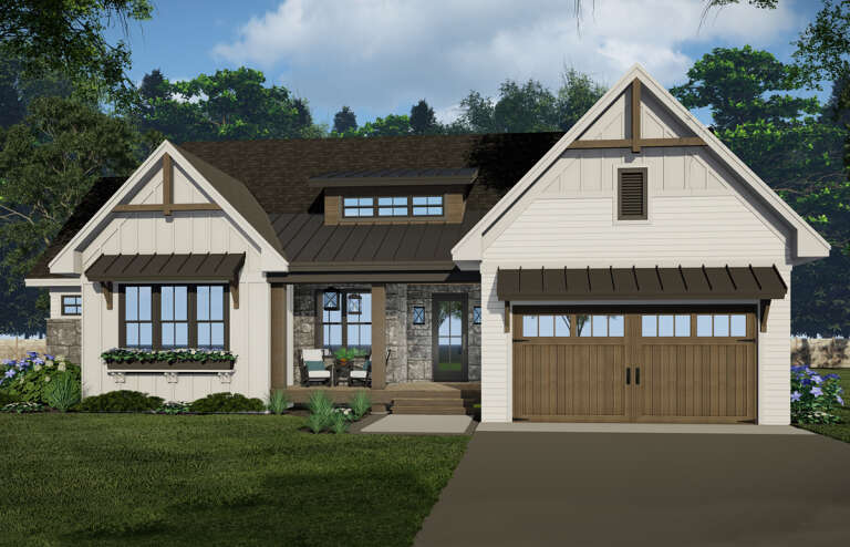 Craftsman Plan: 2,027 Square Feet, 4 Bedrooms, 2 Bathrooms - 098-00412