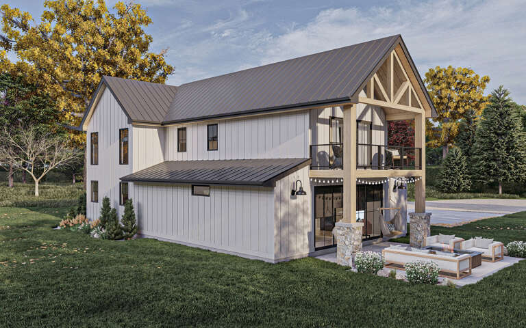 Barn Plan: 2,013 Square Feet, 2 Bedrooms, 2 Bathrooms - 963-00817