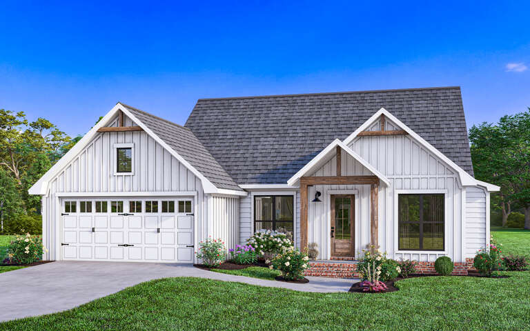 Modern Farmhouse Plan: 1,700 Square Feet, 4 Bedrooms, 2 Bathrooms - 041 ...