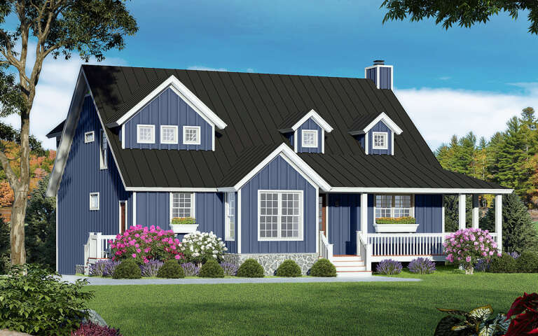 House Plan House Plan #29595 Angled Front Elevation