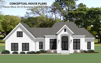 Modern Transitional House Plan #6849-00150 Elevation Photo