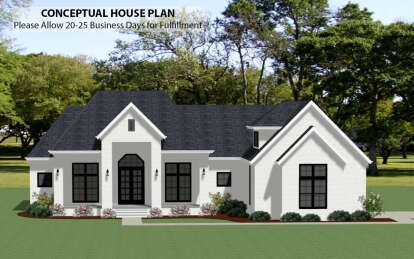 Modern Transitional House Plan #6849-00151 Elevation Photo