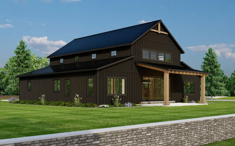 Barn Plan: 2,684 Square Feet, 3-4 Bedrooms, 2.5 Bathrooms - 5032-00253