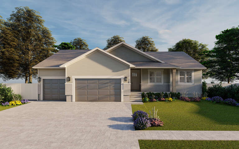 Craftsman Plan: 1,689 Square Feet, 3 Bedrooms, 2 Bathrooms - 2802-00239