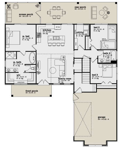 Main Floor  for House Plan #7174-00015