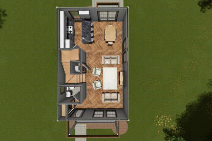 Overhead First Floor for House Plan #4848-00389