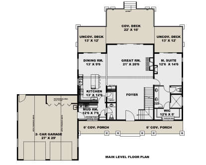 Main Floor  for House Plan #039-00749
