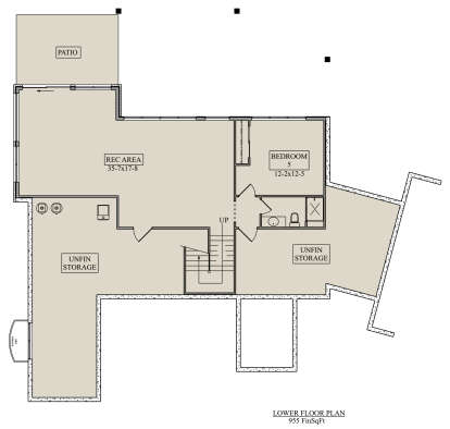 Basement for House Plan #5631-00224