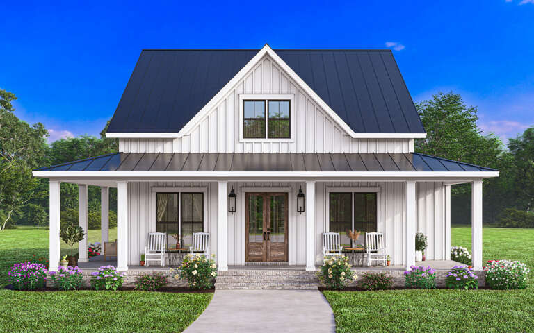 Modern Farmhouse Plan: 2,235 Square Feet, 4 Bedrooms, 3 Bathrooms - 041 ...