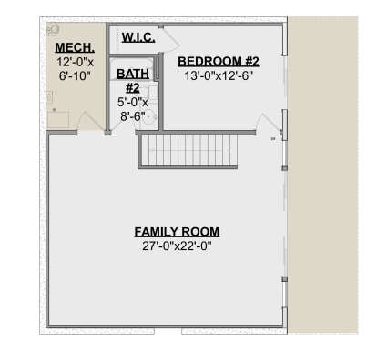 Basement for House Plan #1462-00070
