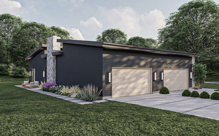 Modern Plan: 1,685 Square Feet, 3 Bedrooms, 2 Bathrooms - 963-00837