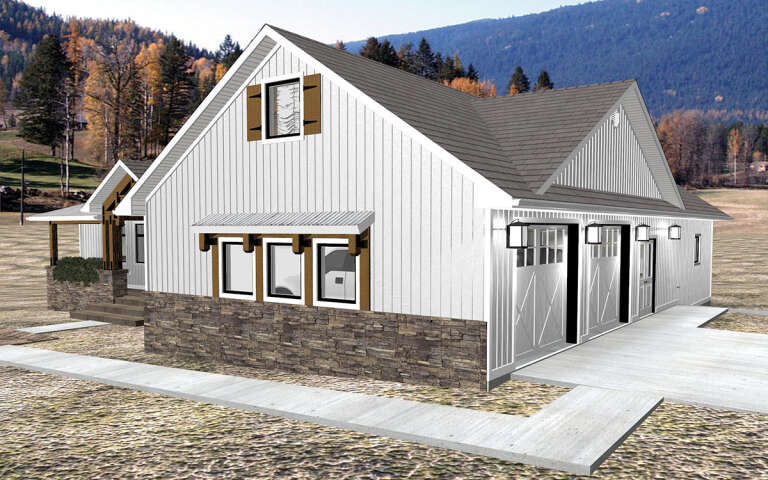 Modern Farmhouse Plan: 2,164 Square Feet, 3 Bedrooms, 2.5 Bathrooms ...