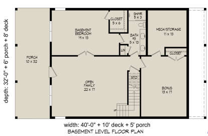 Basement for House Plan #940-00898