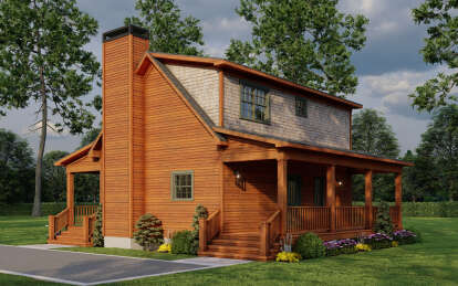 Cabin House Plan #8318-00366 Elevation Photo