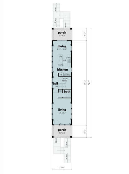 Main Floor for House Plan #028-00201