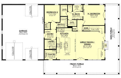 Main Floor for House Plan #041-00341