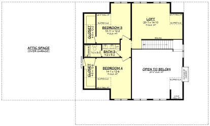 Second Floor for House Plan #041-00341