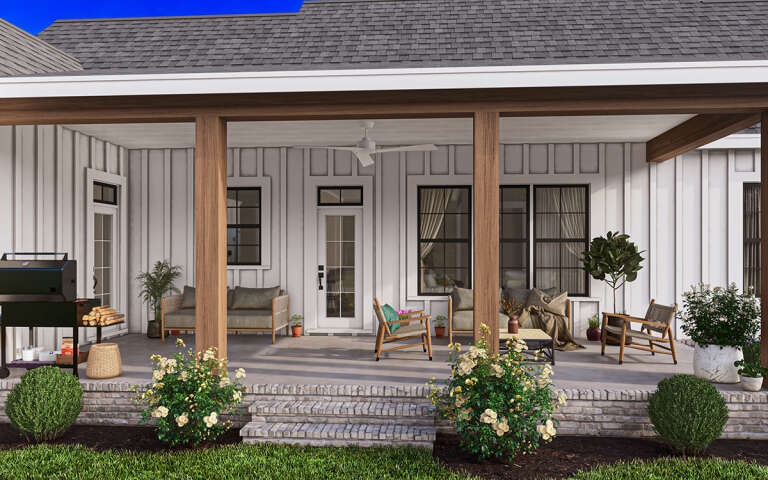 Modern Farmhouse Plan: 1,897 Square Feet, 3 Bedrooms, 2 Bathrooms - 009 ...