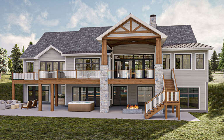 Lake Front Plan: 2,338 Square Feet, 2-4 Bedrooms, 2 Bathrooms - 963-00850