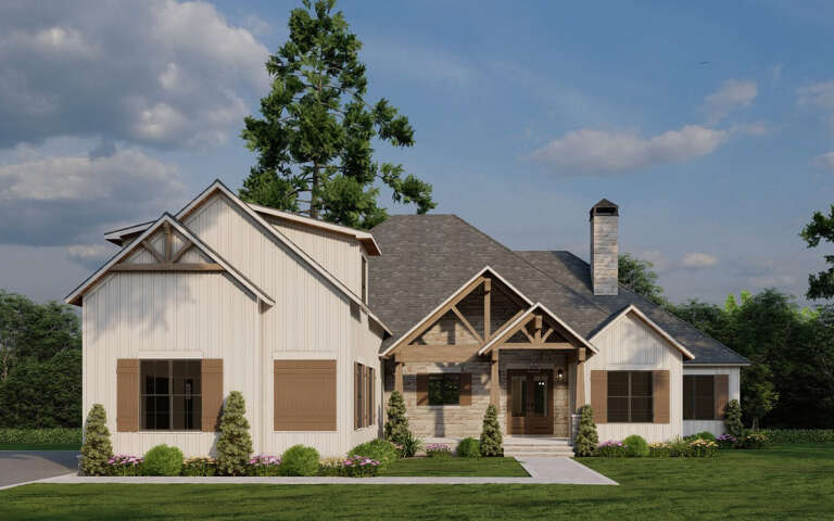 Craftsman Plan: 3,106 Square Feet, 3 Bedrooms, 2.5 Bathrooms - 8318-00373