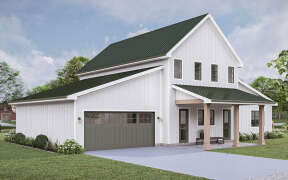 Barn Plan: 2,519 Square Feet, 3 Bedrooms, 2.5 Bathrooms - 963-00858