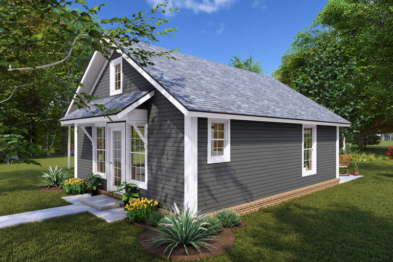 Cottage Plan: 594 Square Feet, 2 Bedrooms, 1 Bathroom - 4848-00398