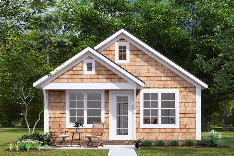 Cottage Plan: 785 Square Feet, 3 Bedrooms, 1 Bathroom - 4848-00400