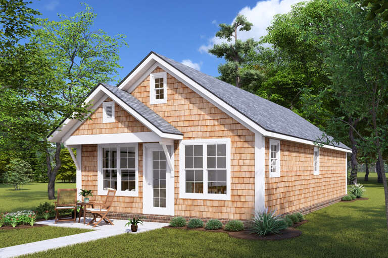 Cottage Plan: 785 Square Feet, 3 Bedrooms, 1 Bathroom - 4848-00400