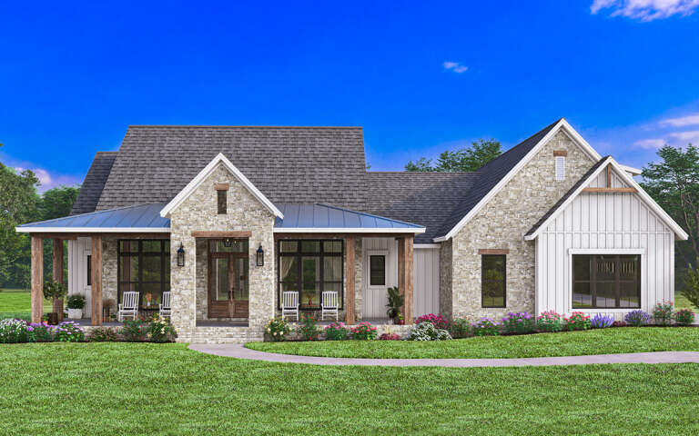 Modern Farmhouse Plan: 2,278 Square Feet, 3 Bedrooms, 3.5 Bathrooms ...