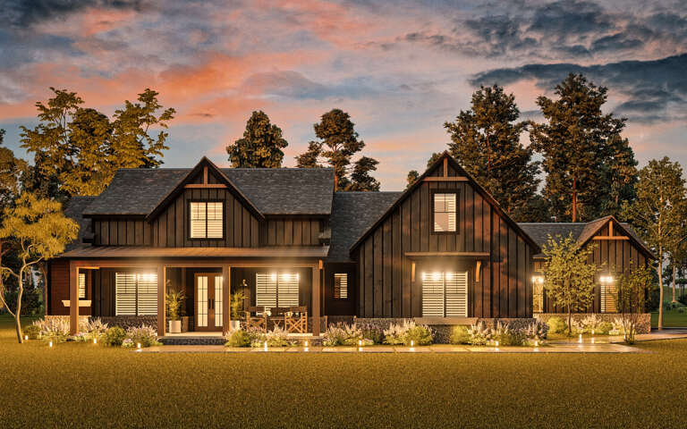 Modern Farmhouse Plan: 2,764 Square Feet, 4 Bedrooms, 3.5 Bathrooms 