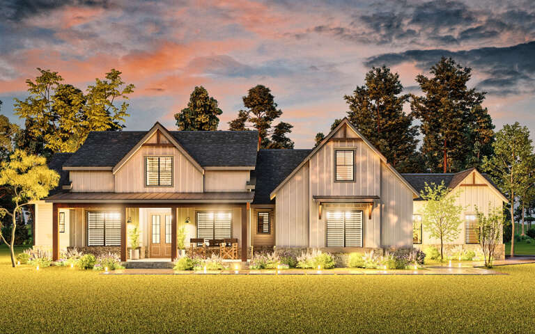 Modern Farmhouse Plan: 2,764 Square Feet, 4 Bedrooms, 3.5 Bathrooms ...