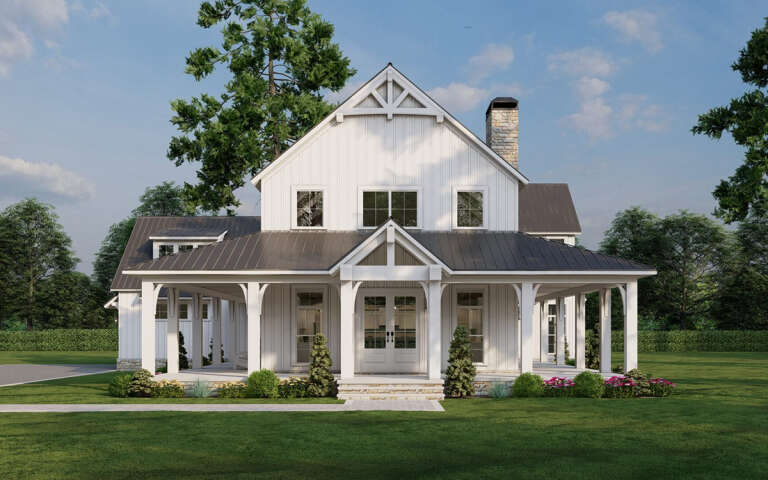 Modern Farmhouse Plan: 4,065 Square Feet, 4 Bedrooms, 5 Bathrooms ...