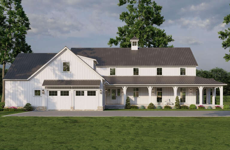 Modern Farmhouse Plan: 4,065 Square Feet, 4 Bedrooms, 5 Bathrooms ...