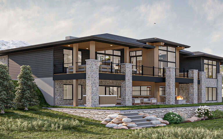 Contemporary Plan: 2,623 Square Feet, 3 Bedrooms, 2.5 Bathrooms - 963-00860