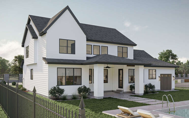 Modern Transitional Plan: 2,891 Square Feet, 5 Bedrooms, 3.5 Bathrooms ...