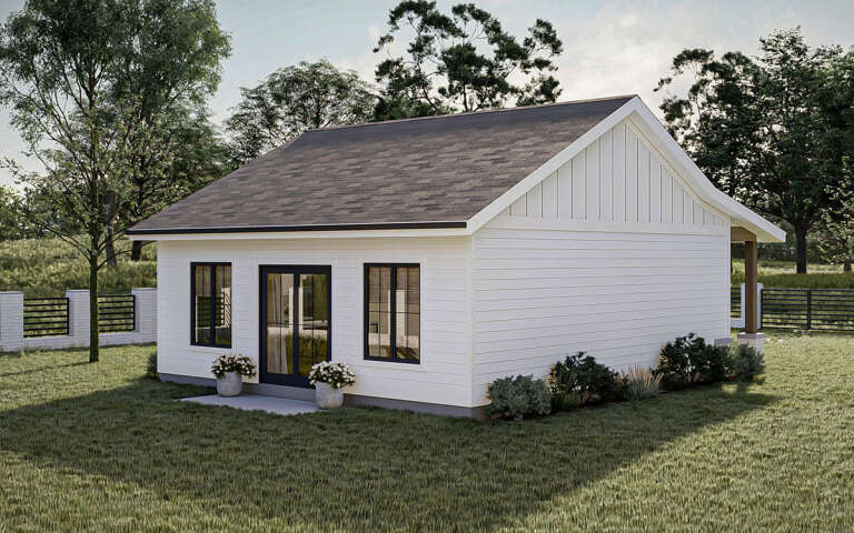 Cottage Plan: 651 Square Feet, 1 Bedroom, 1 Bathroom - 963-00867