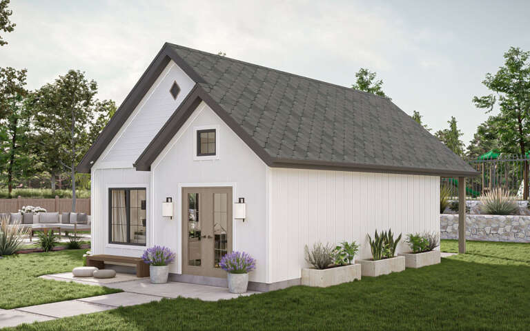 Cottage Plan: 595 Square Feet, 1 Bedroom, 1 Bathroom - 963-00868