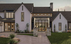 Modern Transitional Plan: 4,987 Square Feet, 5 Bedrooms, 4.5 Bathrooms ...