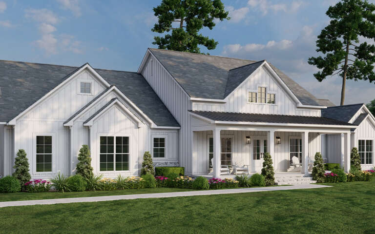 Modern Farmhouse Plan: 2,663 Square Feet, 4 Bedrooms, 3 Bathrooms 