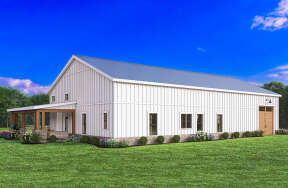 Barn Plan: 2,046 Square Feet, 3 Bedrooms, 3 Bathrooms - 009-00385