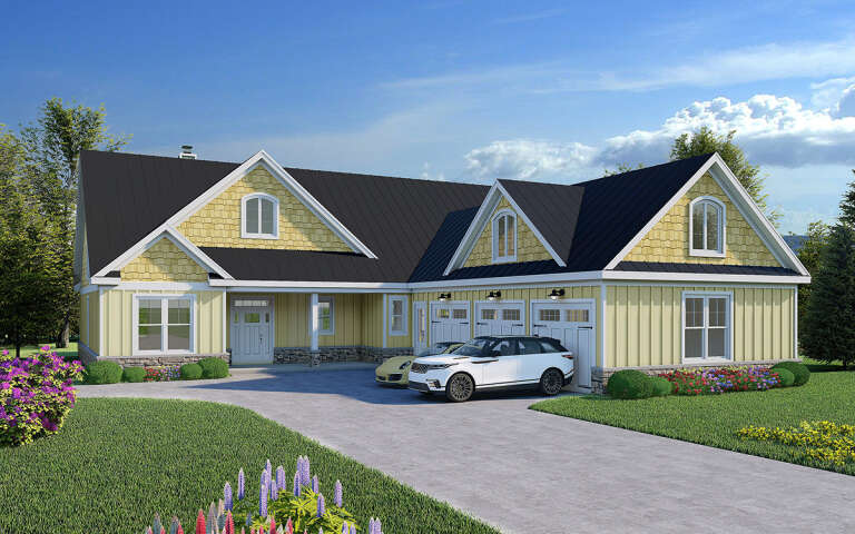 House Plan House Plan #30212 Angled Front Elevation