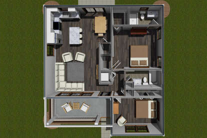 Overhead Floor Plan for House Plan #4848-00403