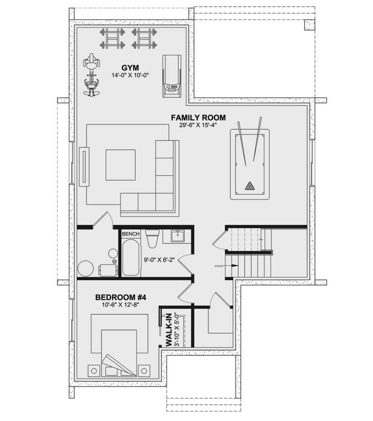 Modern Transitional Plan: 3,370 Square Feet, 4 Bedrooms, 3.5 Bathrooms ...