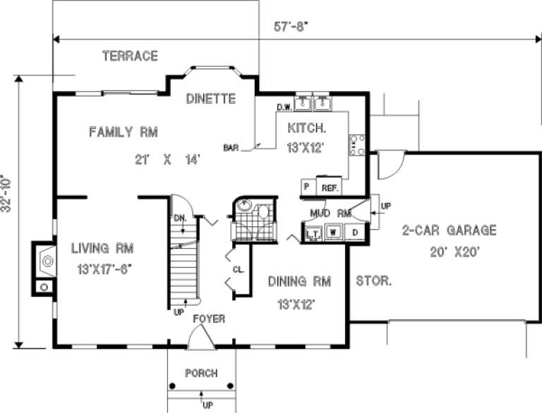 House Plan House Plan #303 Drawing 1