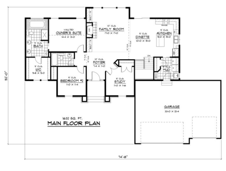 House Plan House Plan #3030 Drawing 1