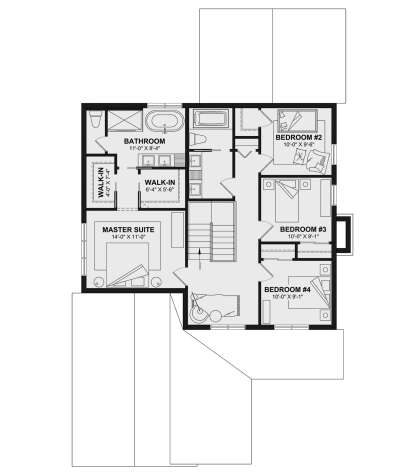 Second Floor for House Plan #034-01366