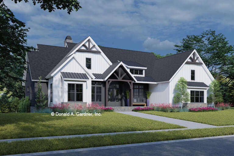 House Plan House Plan #30437 Angled Front Elevation