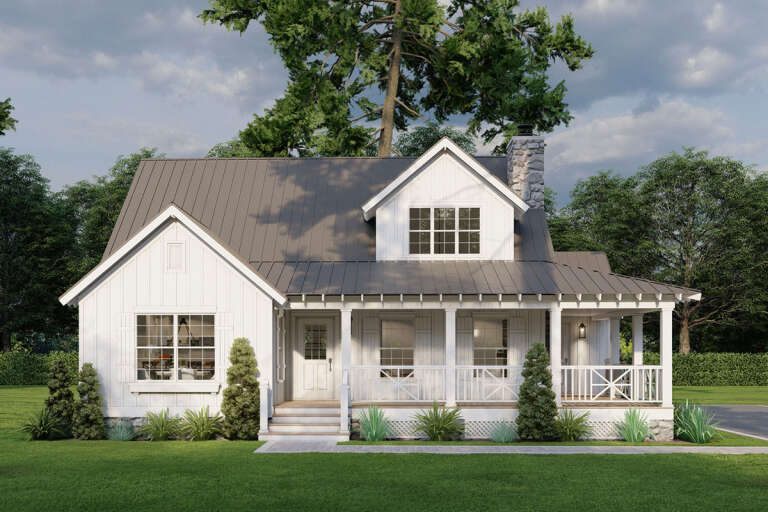 Cabin Plan: 1,836 Square Feet, 3 Bedrooms, 2.5 Bathrooms - 8318-00381