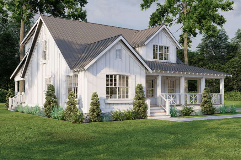 Cabin Plan: 1,836 Square Feet, 3 Bedrooms, 2.5 Bathrooms - 8318-00381